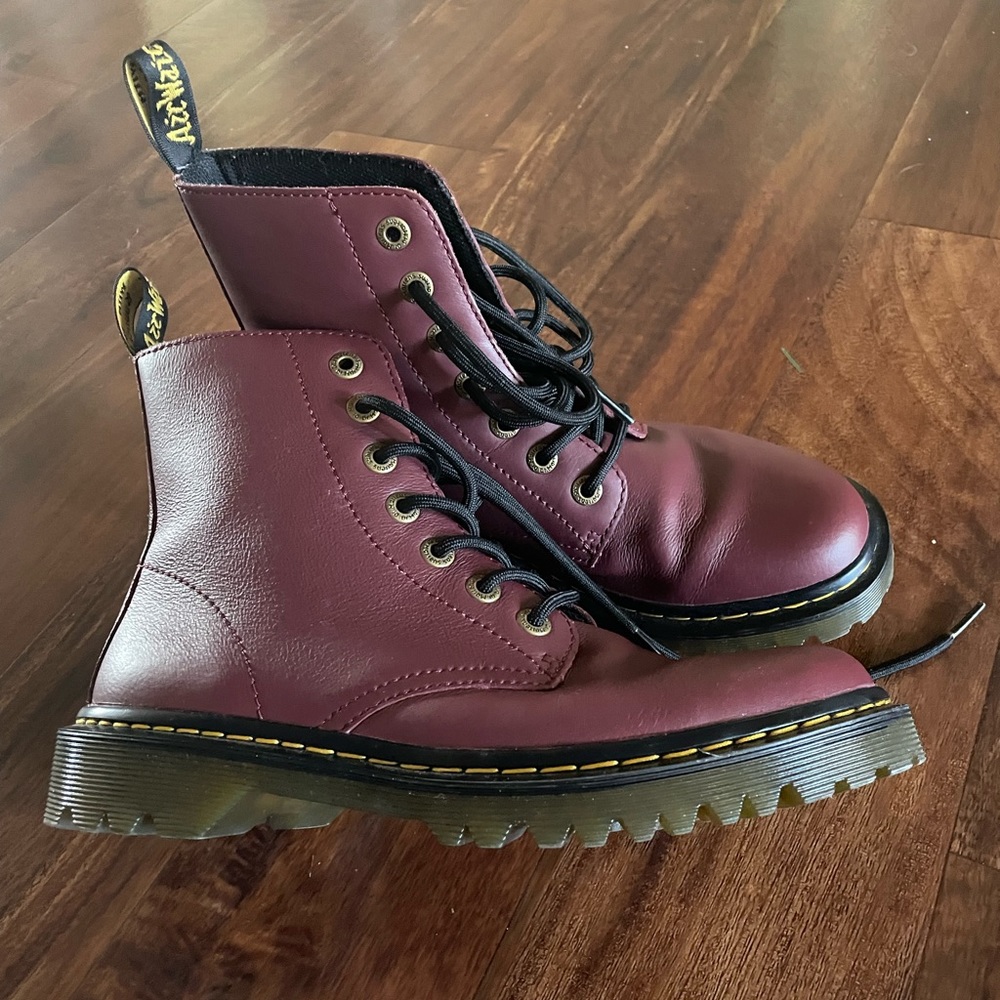 Dr Marten burgundy boots